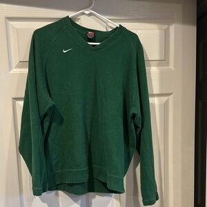 Nike Hunter Green V-Neck Sweatshirt